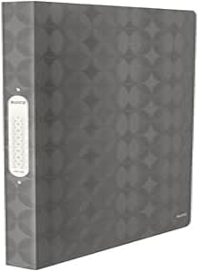 Leitz 2 Ring Binder, Holds up to 190 Sheets, Retro Chic Range, 32 mm Spine, 45170089 - A4, Dark Grey